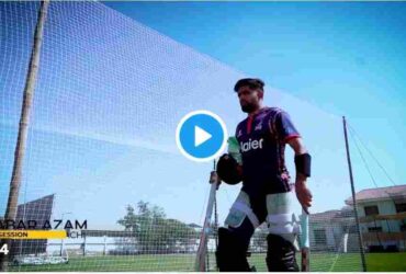 Babar Azam practicing in Nets Before start of PSL 