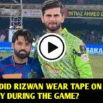 Why did Rizwan wear tape on his jersey during the game?