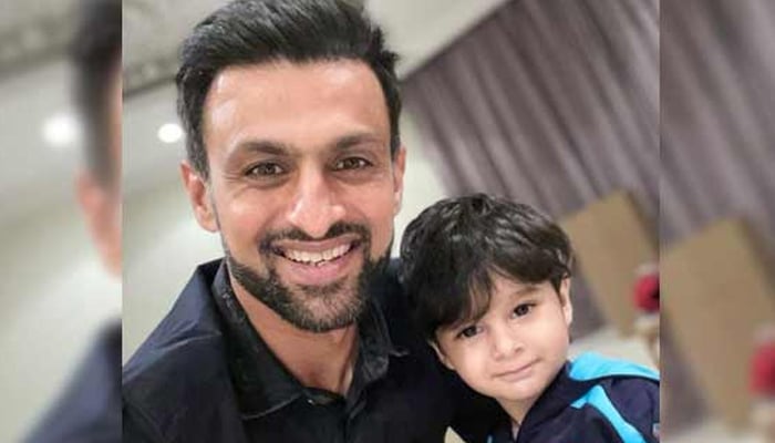 Shoaib Malik spent time along with his son